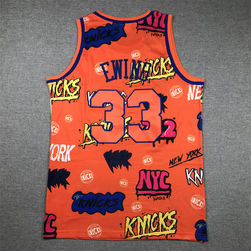 Men New York Knicks #33 Ewing Orange 2024 NBA Jersey->new york knicks->NBA Jersey
